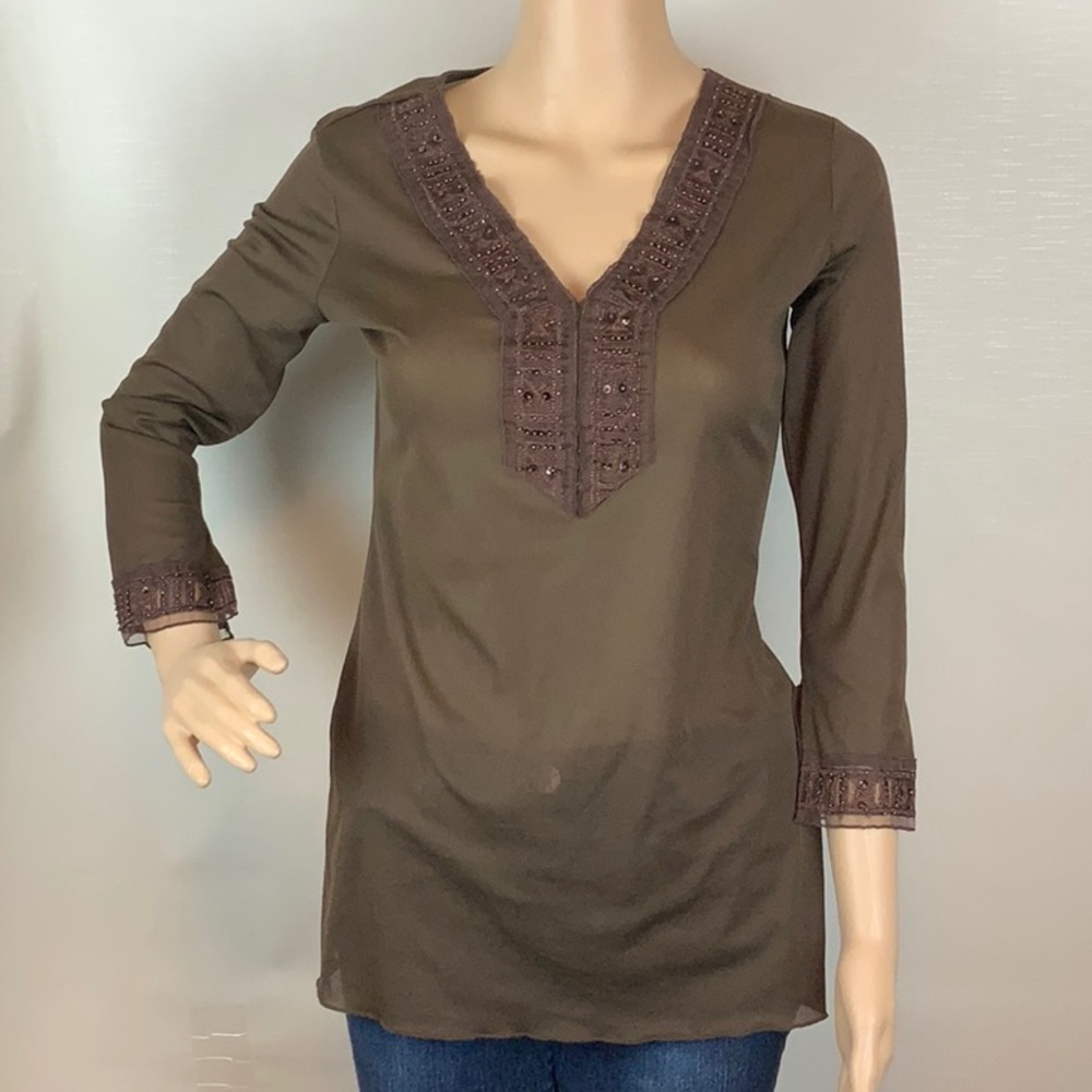 Semi Sheer Boho Top Small